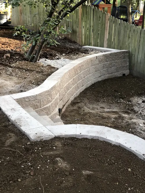 Residential stone wall